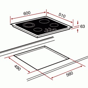 Варочная панель Teka TT 600 схема установки