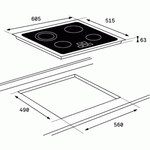 Варочная панель Teka TT 6415 схема установки