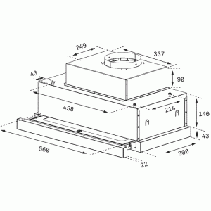 Вытяжка Teka CNL 6815 PLUS INOX схема установки