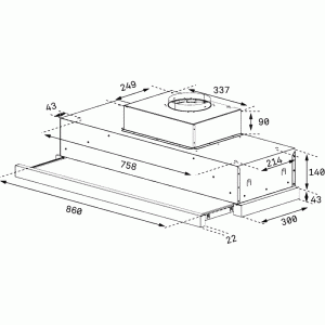 Вытяжка Teka CNL 9610 схема установки