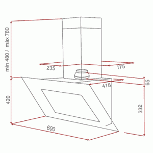 Вытяжка Teka DVT 680 B схема установки