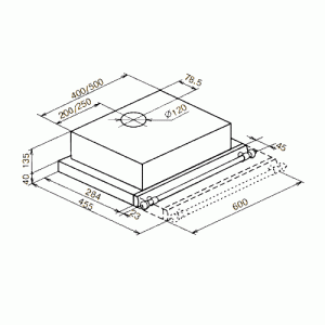 Вытяжка Teka LS 60 ANTHRACITE BRASS схема установки