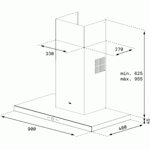 Вытяжка Teka Perfect A4 DLH 985 T схема установки