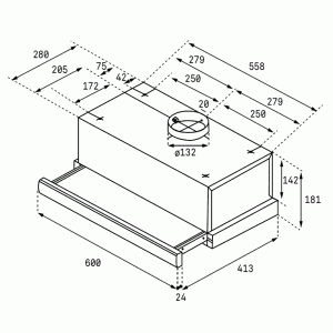 Вытяжка Teka TL 6310 white схема установки