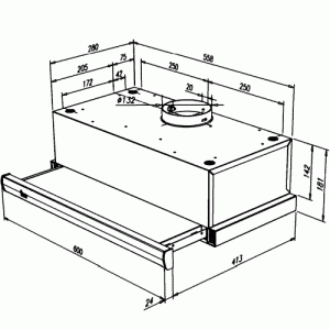 Вытяжка Teka TL 6420 схема установки